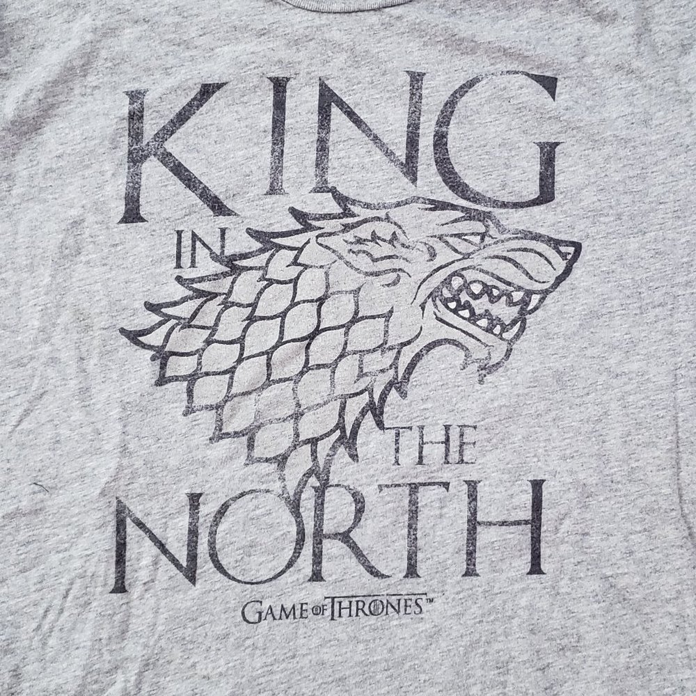 🔥Host Pick🔥3/$20 EUC Game Of Thrones GOT King in the North Wolf Grey L - Picture 3 of 4